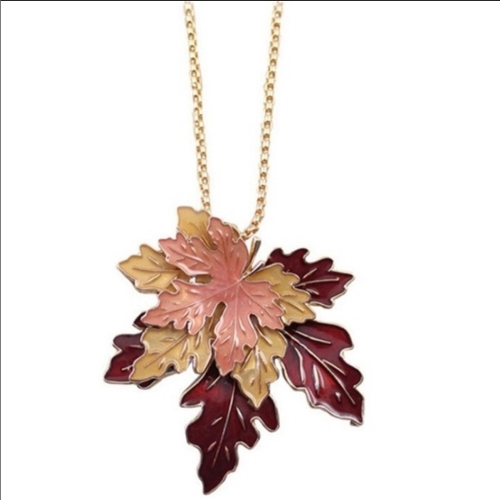 🍁 MAPLE LEAF FALL NECKLACE! - Picture 2 of 3